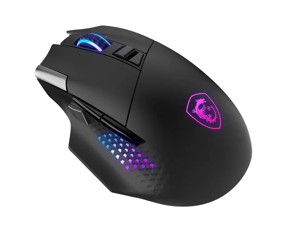 MSI VERSA PRO WIRELESS Gaming Mouse Tri-Mode Connectivity with 13 Programmable Buttons - متجر TT Tab للتقنيات الحديثة