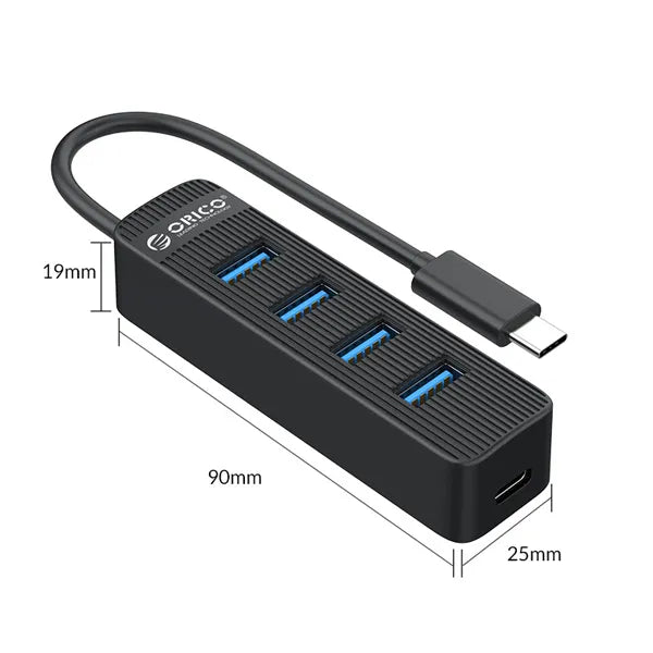 ORICO-TWC3-4A USB HUB 3.0 x4 with Type-C Cable - للتقنيات الحديثة TT TAB متجر