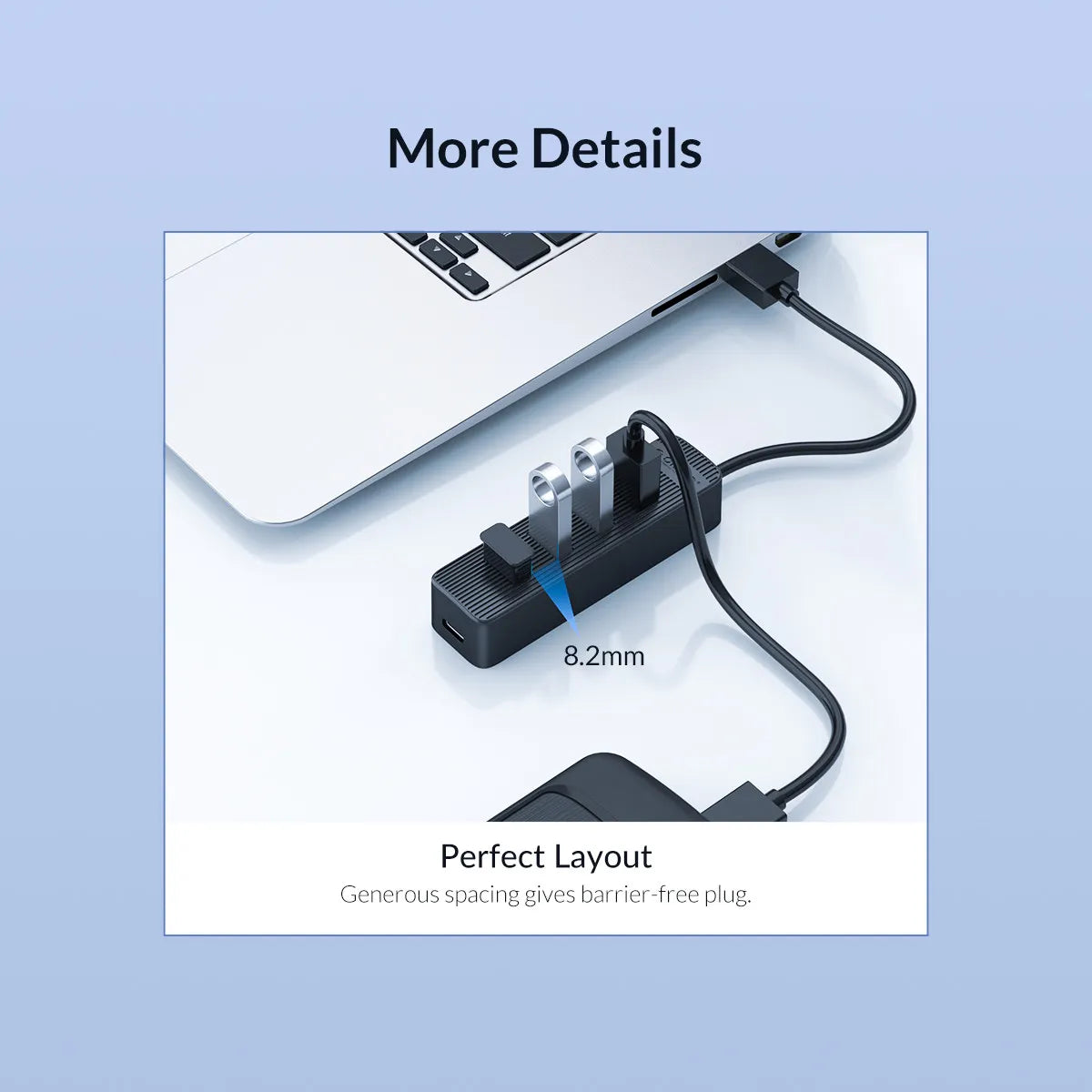 ORICO-TWC3-4A USB HUB 3.0 x4 with Type-C Cable - للتقنيات الحديثة TT TAB متجر