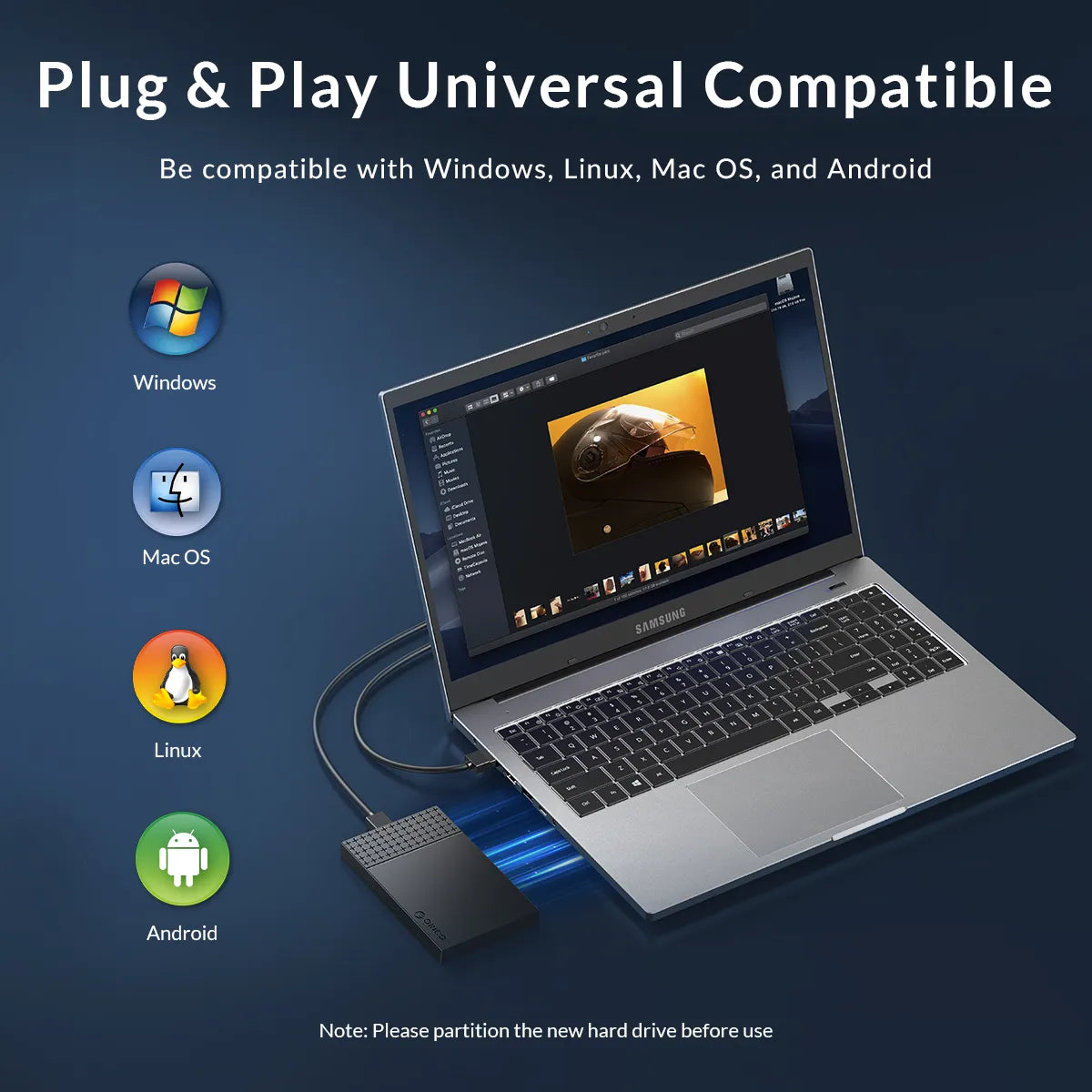 Orico 2526C3-V1 SATA 2.5 Enclosure - للتقنيات الحديثة TT TAB متجر