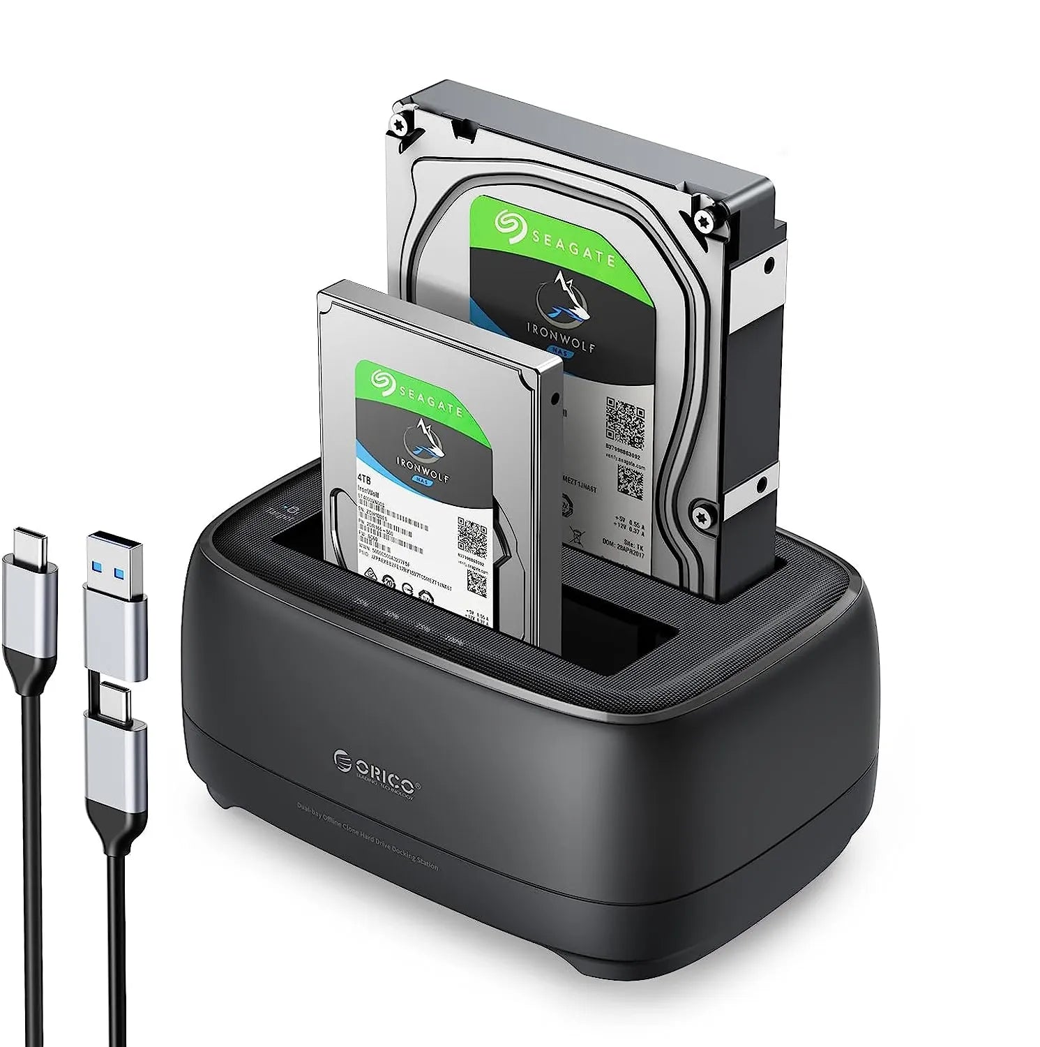 Orico DD28C3-C SATA 2.5/ 3.5 Dock Station support Clone with TypeC/A Cable - للتقنيات الحديثة TT TAB متجر