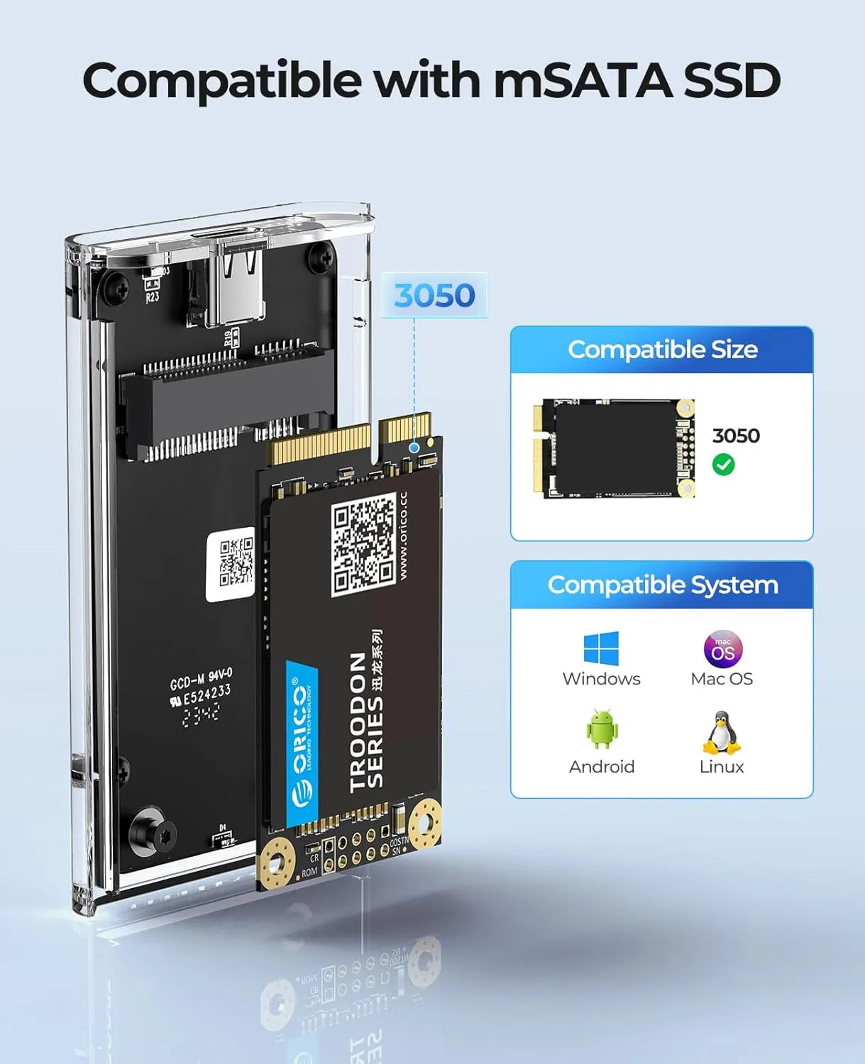 Orico TC10-MS mSATA SSD Enclosure - للتقنيات الحديثة TT TAB متجر
