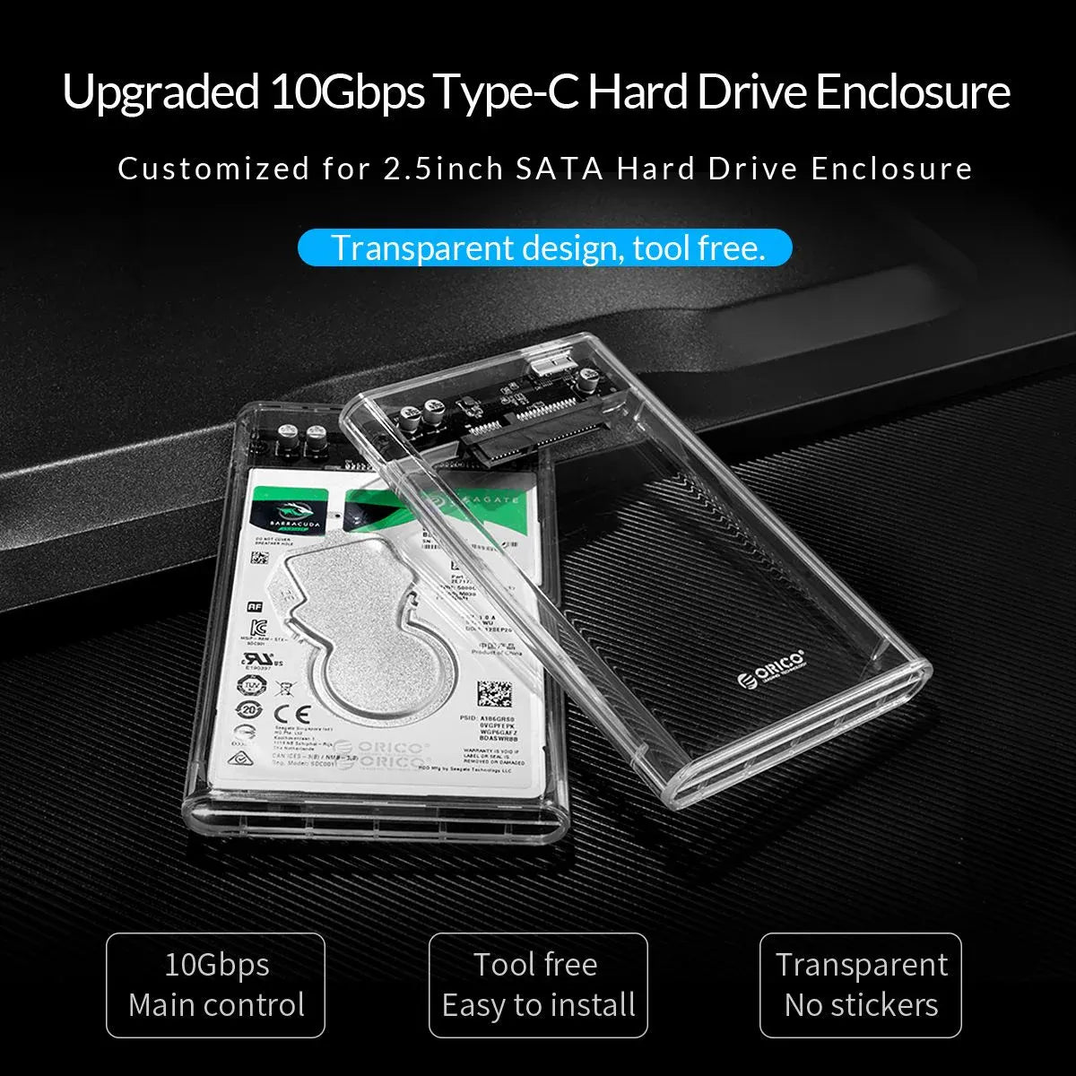Orico 2139C3-G2-CR-EP SATA 2.5 Enclosure - متجر TT Tab للتقنيات الحديثة
