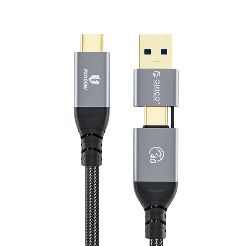 Orico ACC40-15 USB-C 2-in-1 40Gbps Data Cable - متجر TT Tab للتقنيات الحديثة