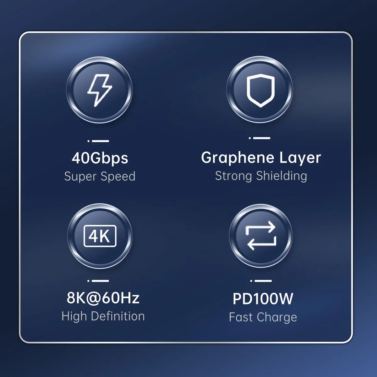 Orico ACC40-15 USB-C 2-in-1 40Gbps Data Cable - متجر TT Tab للتقنيات الحديثة