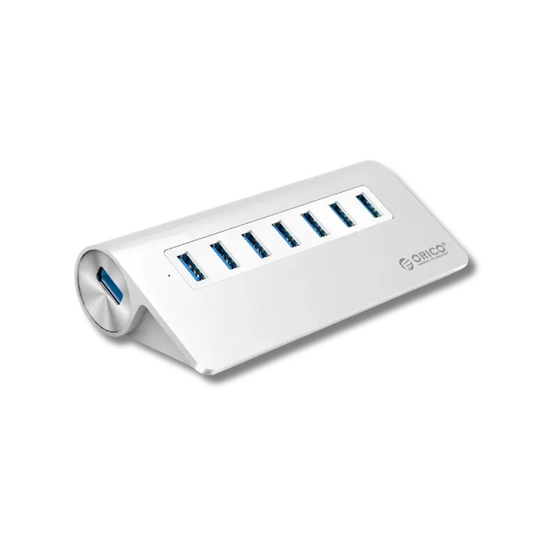 Orico Aluminum M3H7-V1 7-Port USB3.0 HUB with 1m Data Cable - متجر TT Tab للتقنيات الحديثة