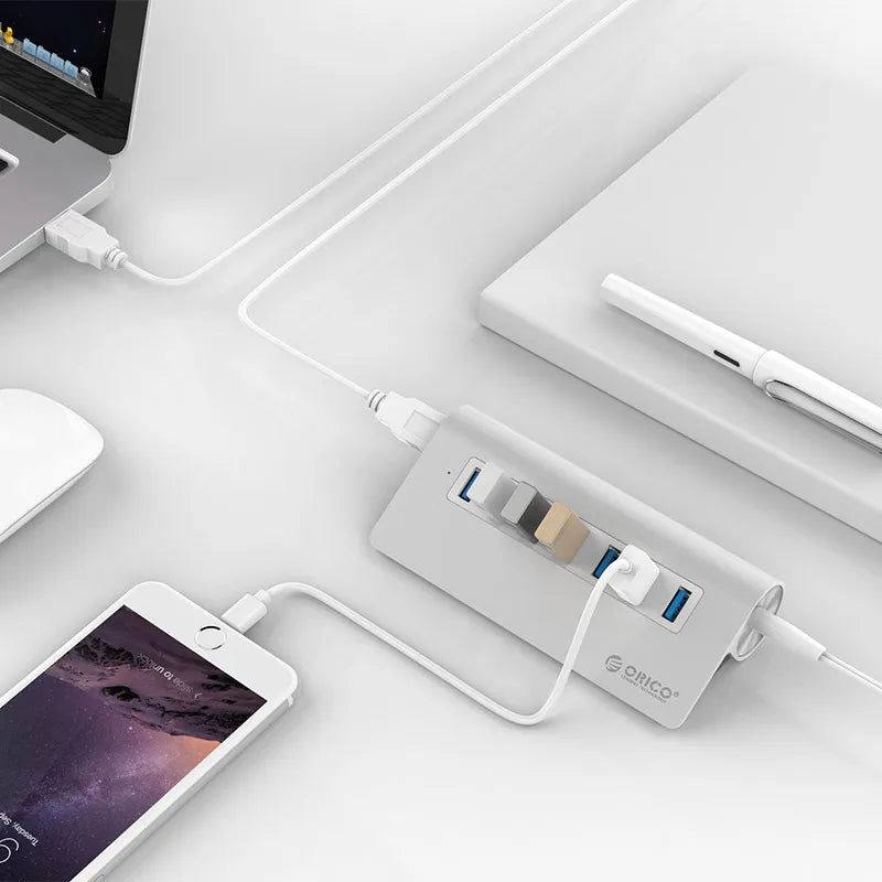 Orico Aluminum M3H7-V1 7-Port USB3.0 HUB with 1m Data Cable - متجر TT Tab للتقنيات الحديثة
