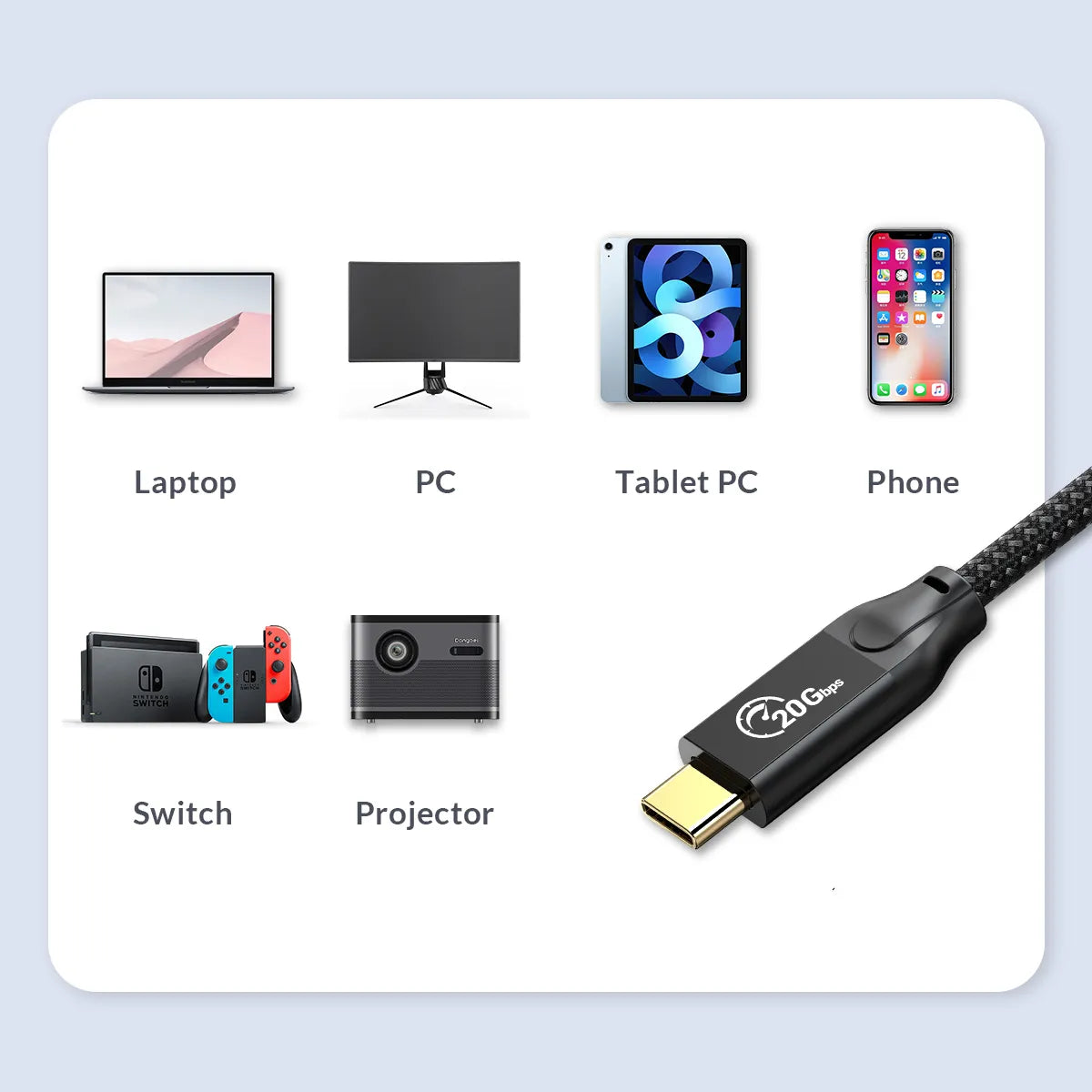 Orico CY32-10 USB-C 3.2 Gen2x2 20Gbps Extension Data Cable - متجر TT Tab للتقنيات الحديثة