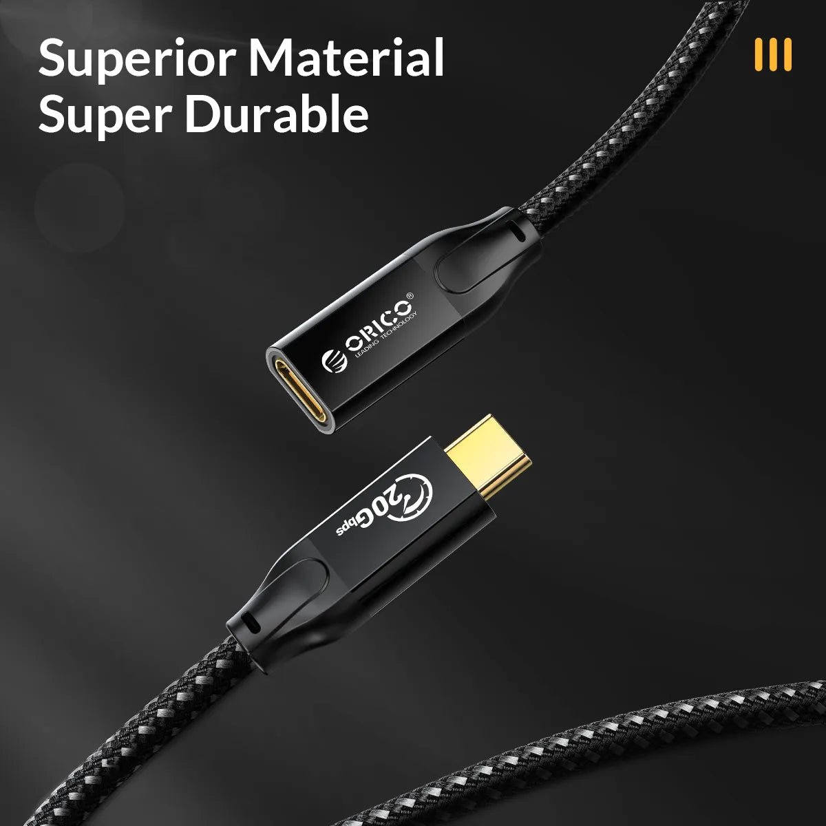 Orico CY32-10 USB-C 3.2 Gen2x2 20Gbps Extension Data Cable - متجر TT Tab للتقنيات الحديثة