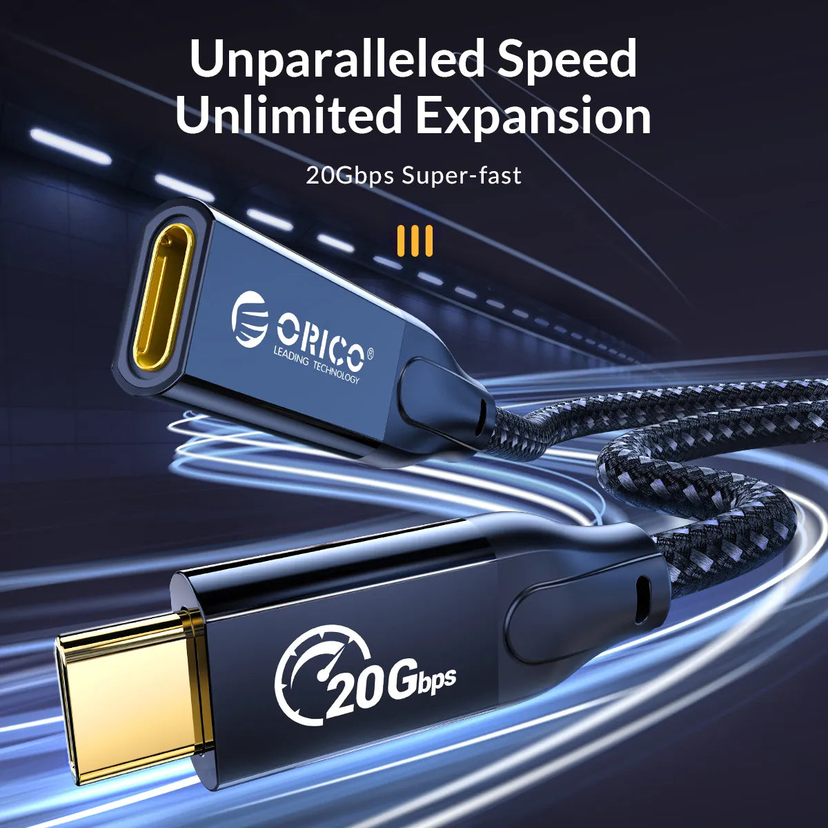 Orico CY32-10 USB-C 3.2 Gen2x2 20Gbps Extension Data Cable - متجر TT Tab للتقنيات الحديثة