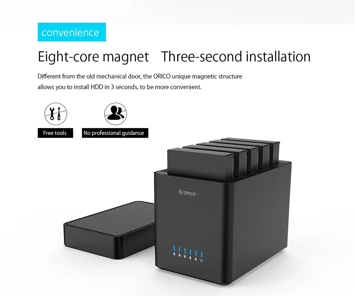 Orico DS500C3 SATA 3.5 Enclosure 5 Bay - للتقنيات الحديثة TT TAB متجر