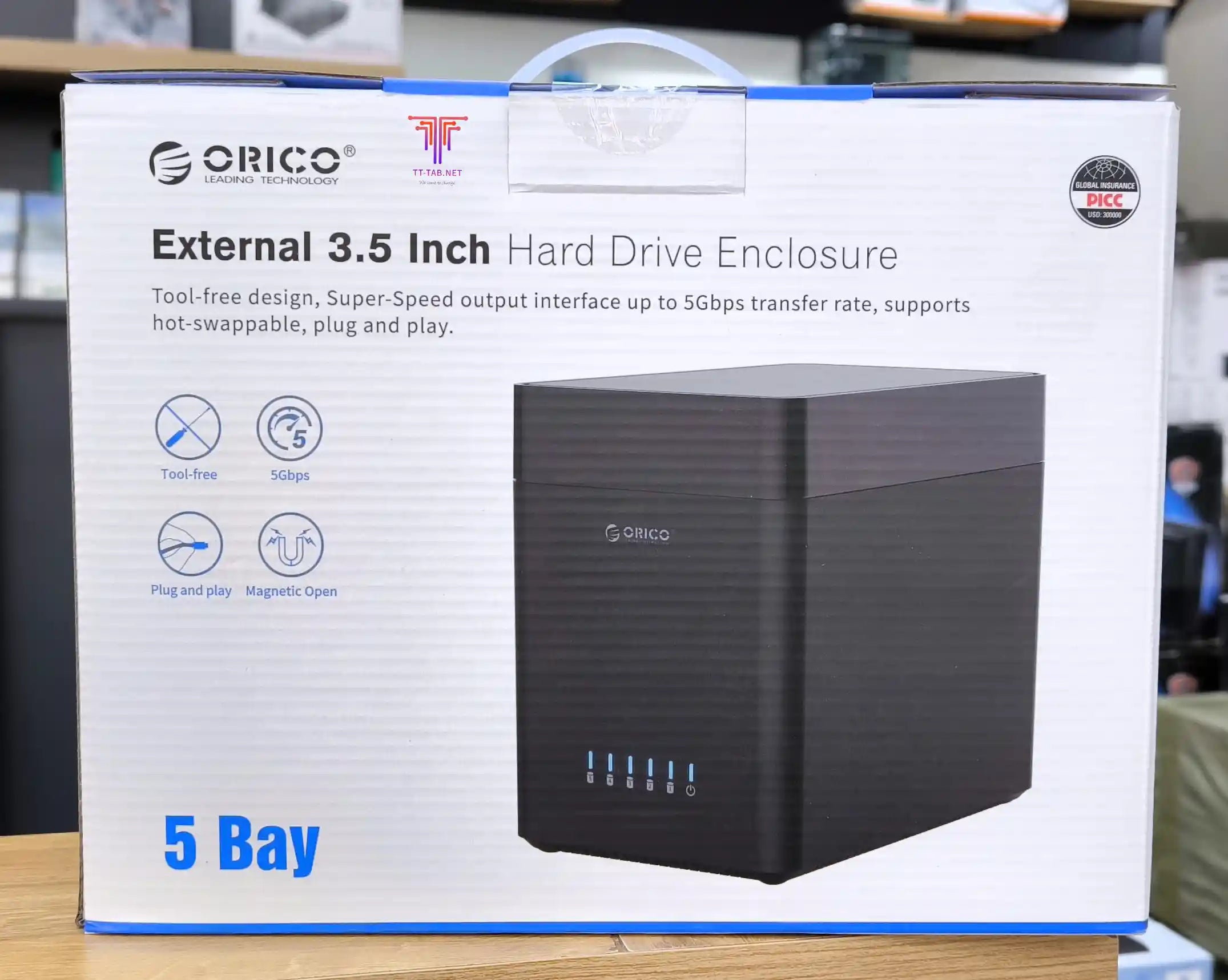 Orico DS500C3 SATA 3.5 Enclosure 5 Bay - للتقنيات الحديثة TT TAB متجر