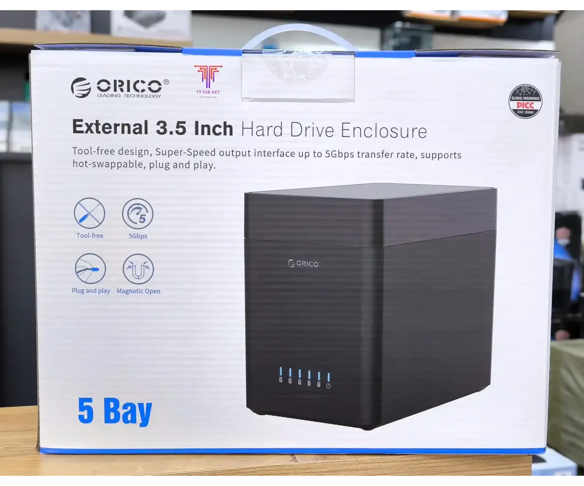 Orico DS500C3 SATA 3.5 Enclosure 5 Bay - للتقنيات الحديثة TT TAB متجر