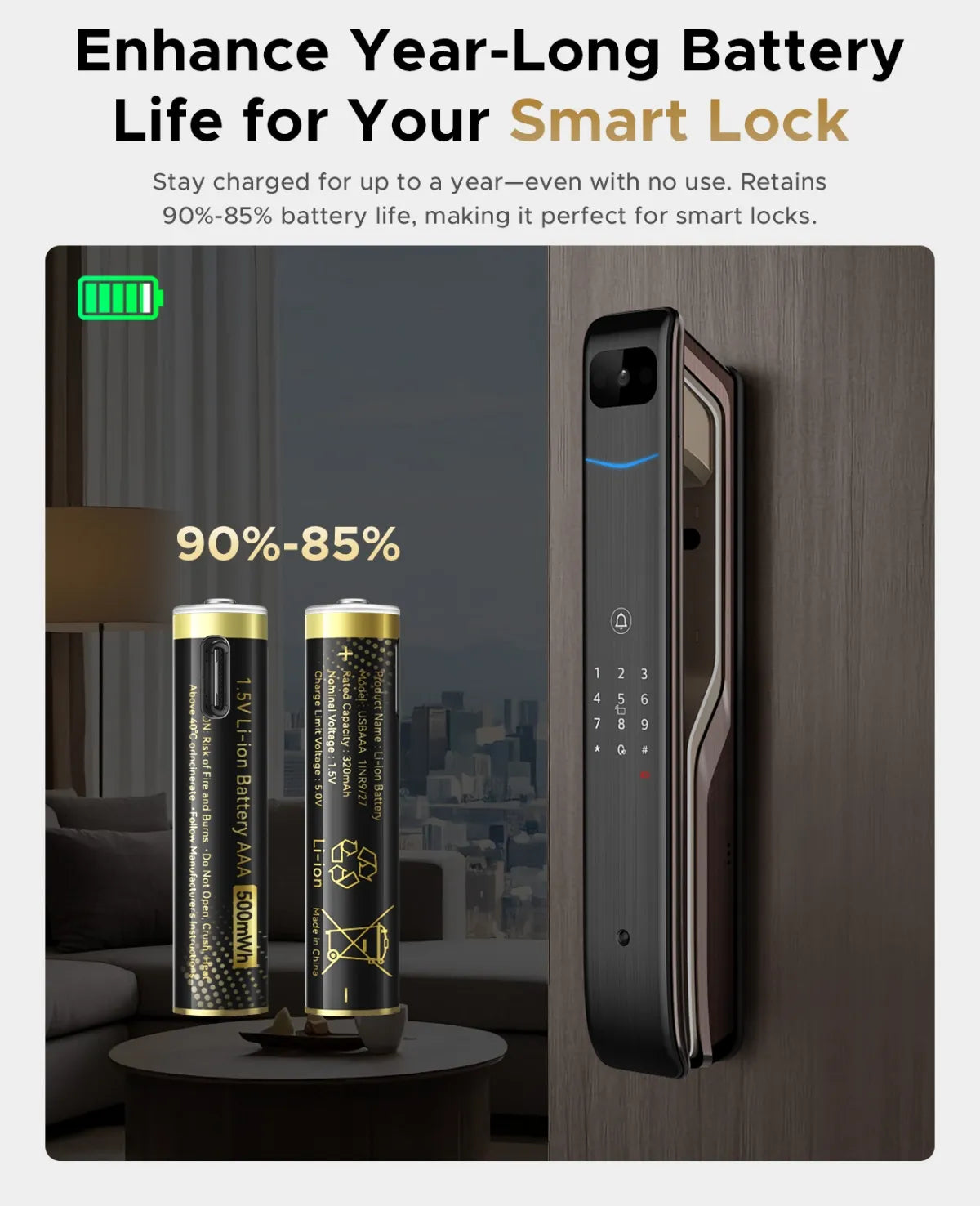 Orico EG7C Ener-G Li-ion AAA Rechargeable Battery 4-Pack - متجر TT Tab للتقنيات الحديثة