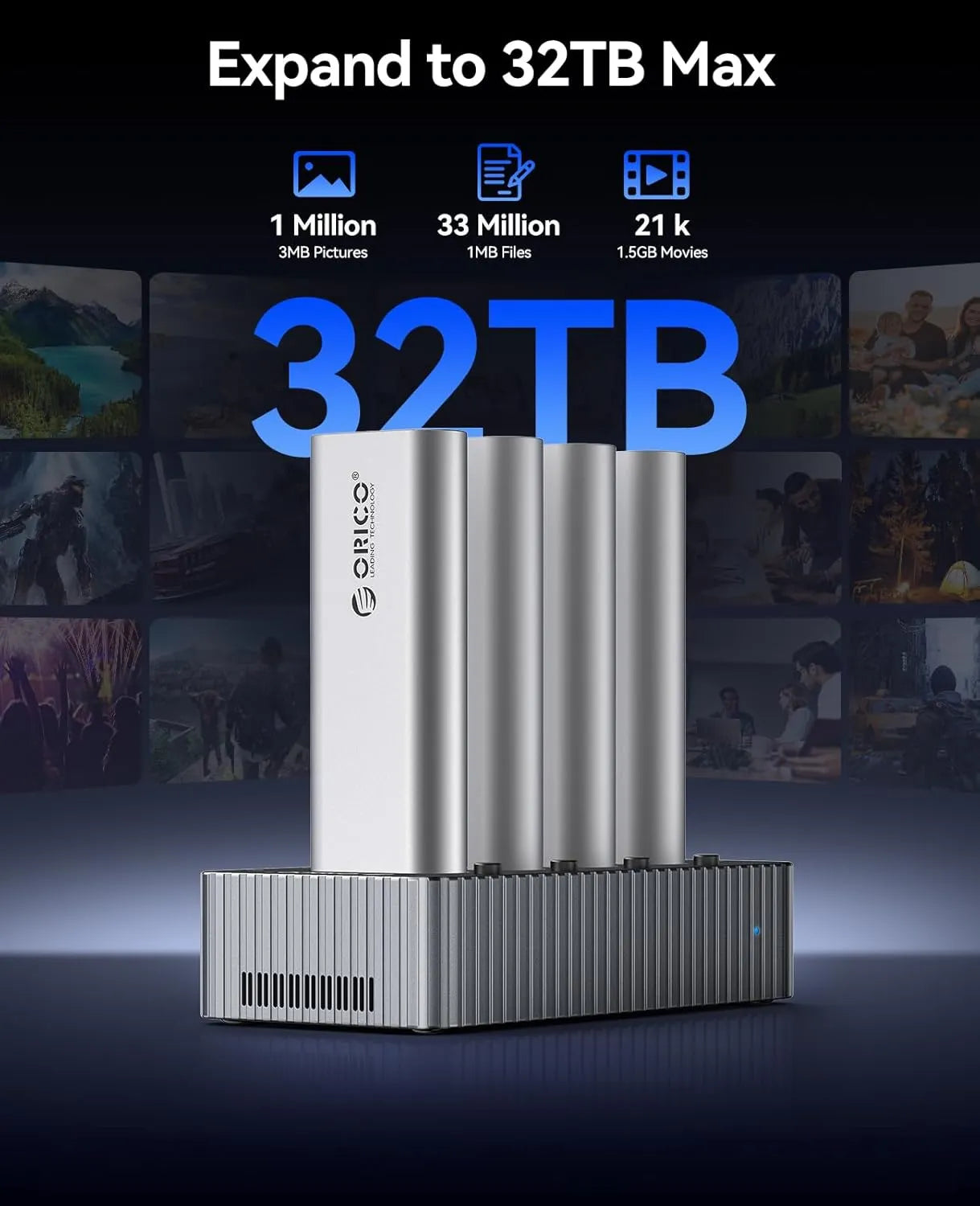 Orico IT48N-C 4-Bay M.2 NVMe SSD Duplicator - متجر TT Tab للتقنيات الحديثة