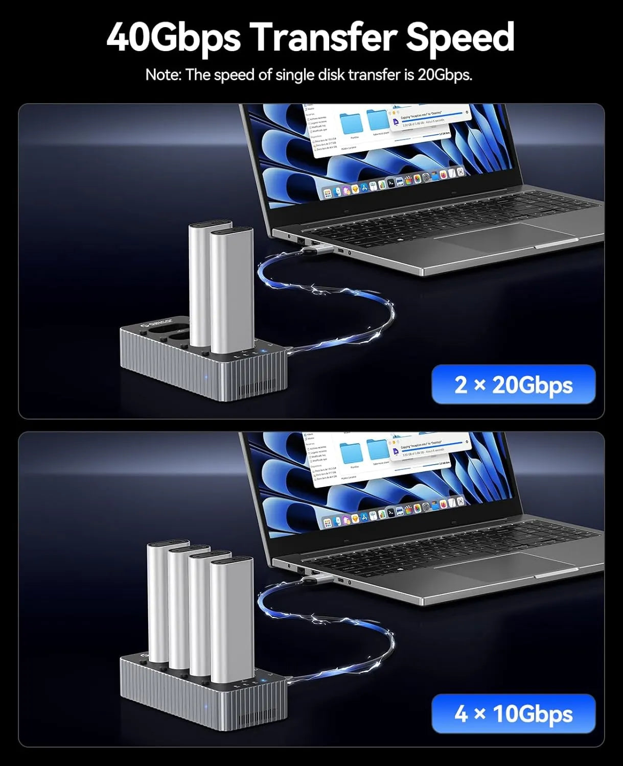 Orico IT48N-C 4-Bay M.2 NVMe SSD Duplicator - متجر TT Tab للتقنيات الحديثة