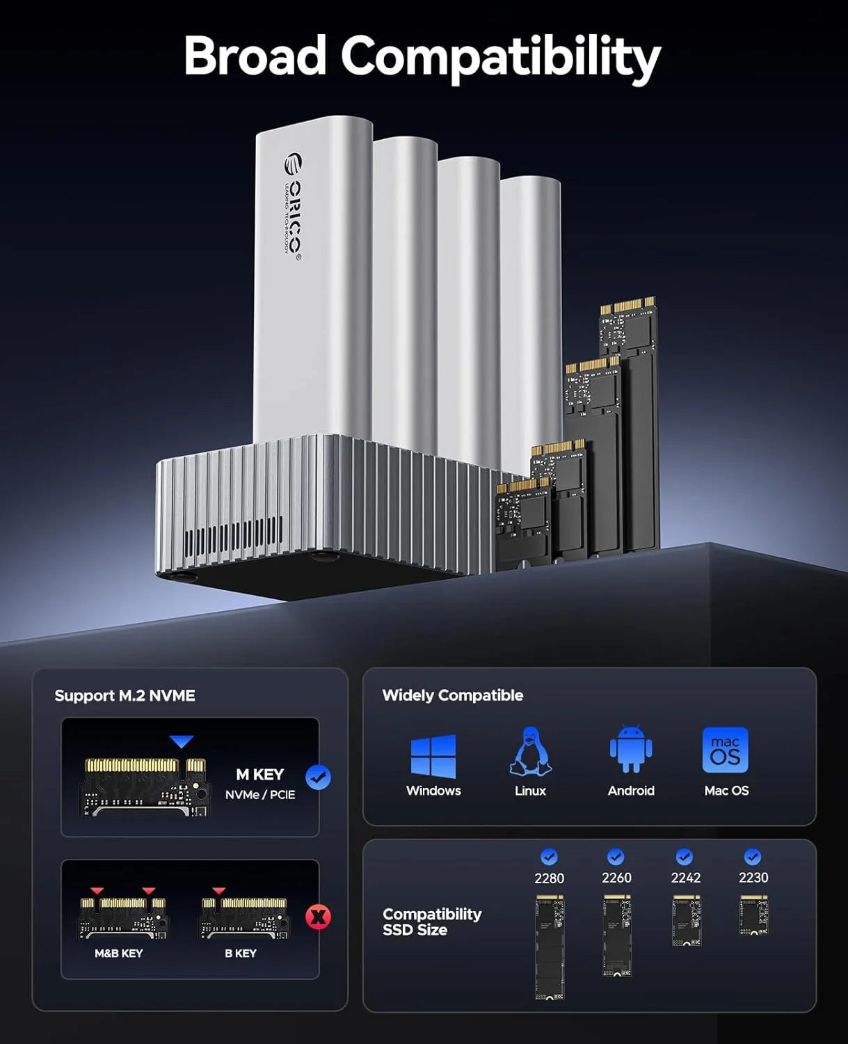 Orico IT48N-C 4-Bay M.2 NVMe SSD Duplicator - متجر TT Tab للتقنيات الحديثة