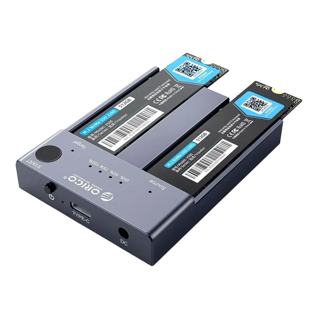 Orico M2P2-C3-C NVMe Enclosure support Clone - متجر TT Tab للتقنيات الحديثة