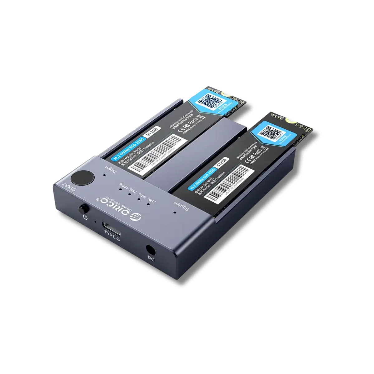 Orico M2P2-C3-C NVMe Enclosure support Clone - متجر TT Tab للتقنيات الحديثة