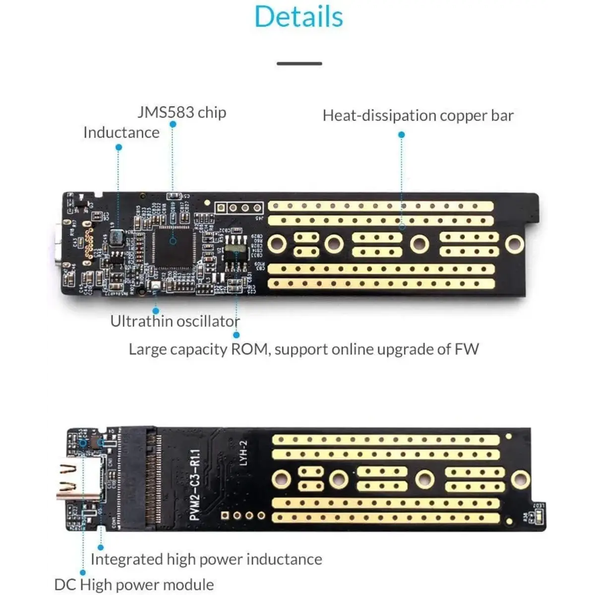 Orico TCM2-C3 M.2 NVMe SSD Enclosure - متجر TT Tab للتقنيات الحديثة