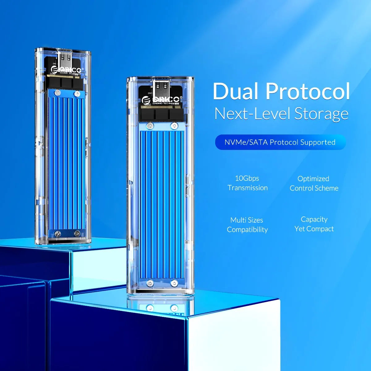 Orico TCM2M-C3 M.2 Enclosure support NVMe + NGFF - متجر TT Tab للتقنيات الحديثة