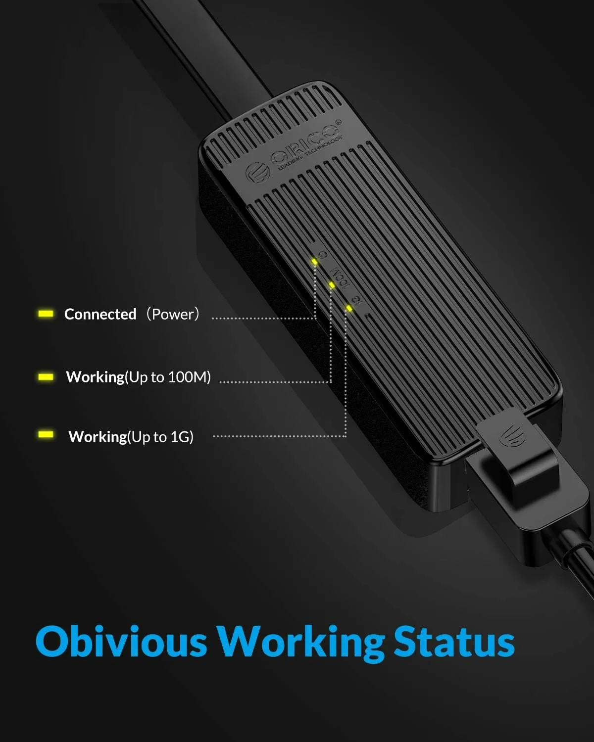 Orico UTK-U3 USB Type-A to Ethernet Adapter 1Gb - للتقنيات الحديثة TT TAB متجر