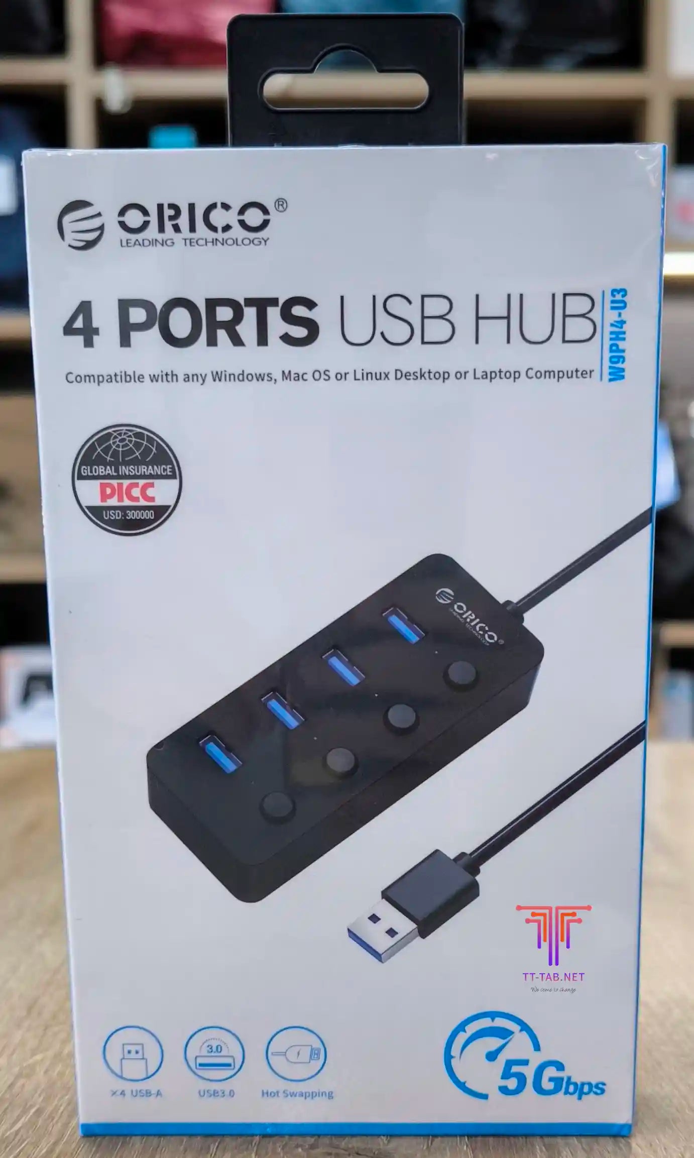 Orico W9PH4-U3-V1 USB HUB with Individual On/Off Switches - للتقنيات الحديثة TT TAB متجر