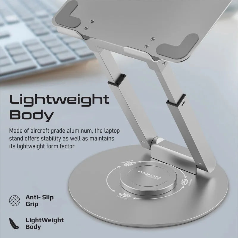 Promate DeskMate-6 Ergonomic Multi-Level Aluminium Laptop Stand - للتقنيات الحديثة TT TAB متجر