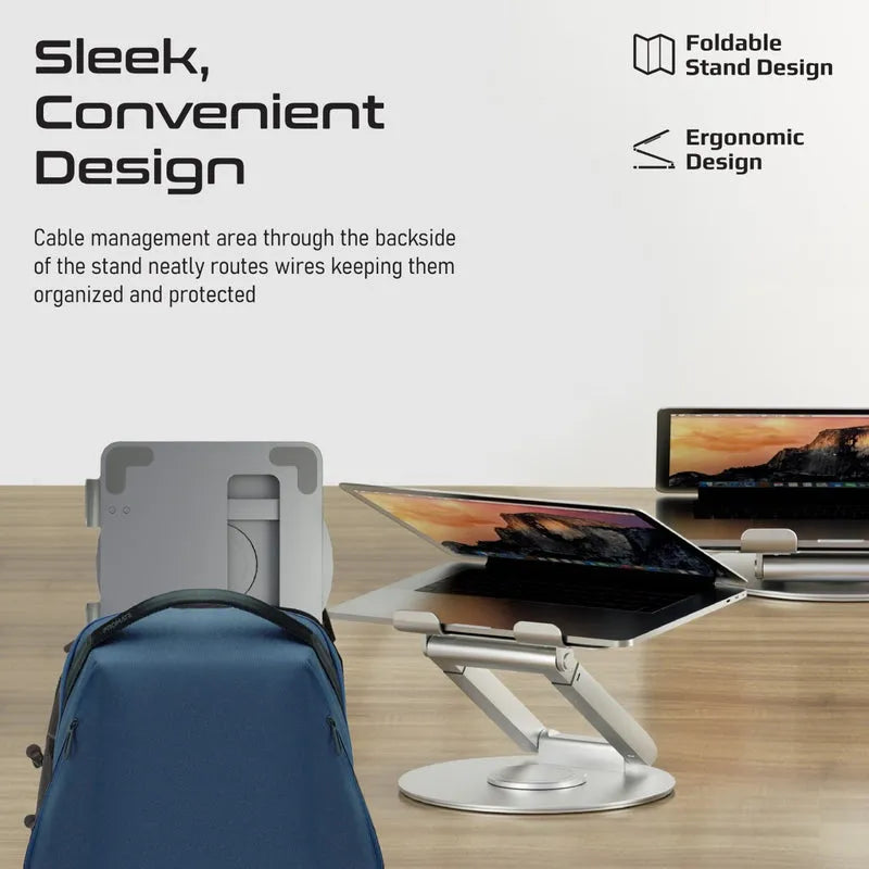Promate DeskMate-6 Ergonomic Multi-Level Aluminium Laptop Stand - للتقنيات الحديثة TT TAB متجر