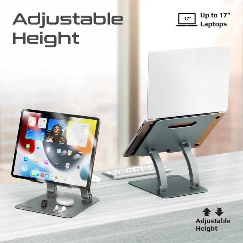 Promate DeskMate-7 Ergonomic Multi-Level Aluminum Laptop Stand - للتقنيات الحديثة TT TAB متجر