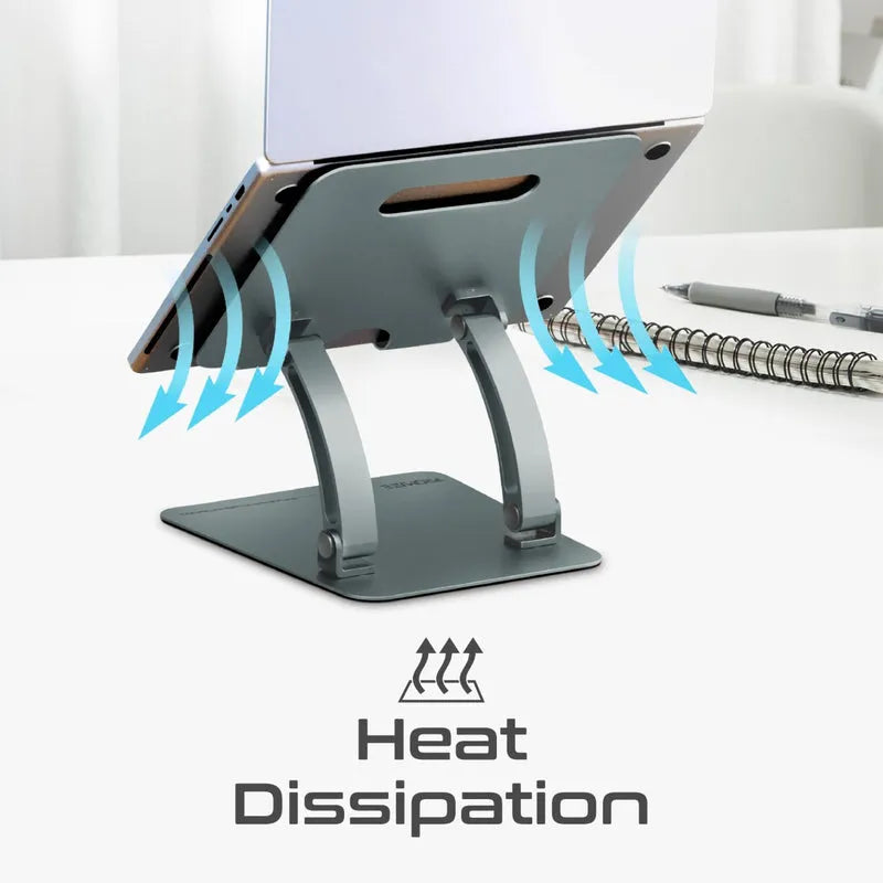Promate DeskMate-7 Ergonomic Multi-Level Aluminum Laptop Stand - للتقنيات الحديثة TT TAB متجر
