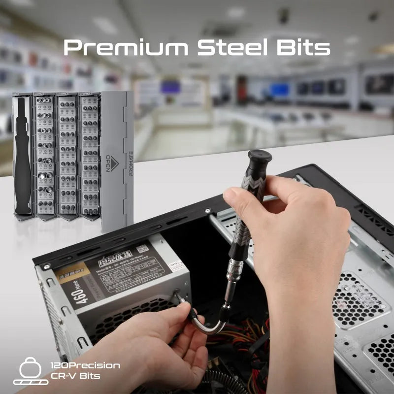 Promate ProTools-126M 126 Piece Cylindrical Magnetic Screwdriver Kit - للتقنيات الحديثة TT TAB متجر