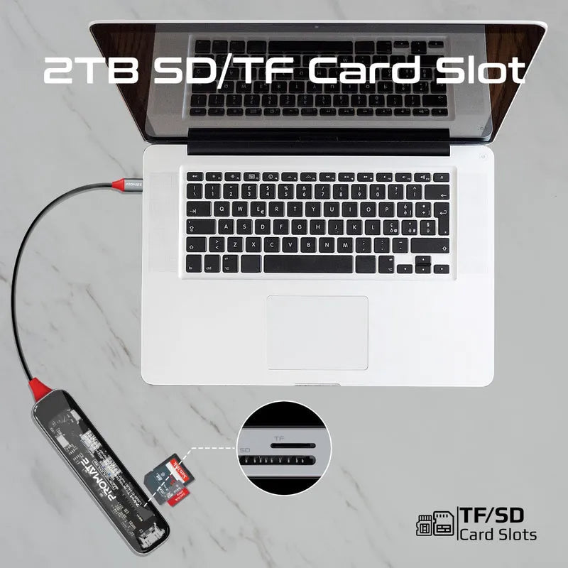 Promate TransHub-Lite USB-C Multiport Hub 7-in-1 with 100W PD - للتقنيات الحديثة TT TAB متجر