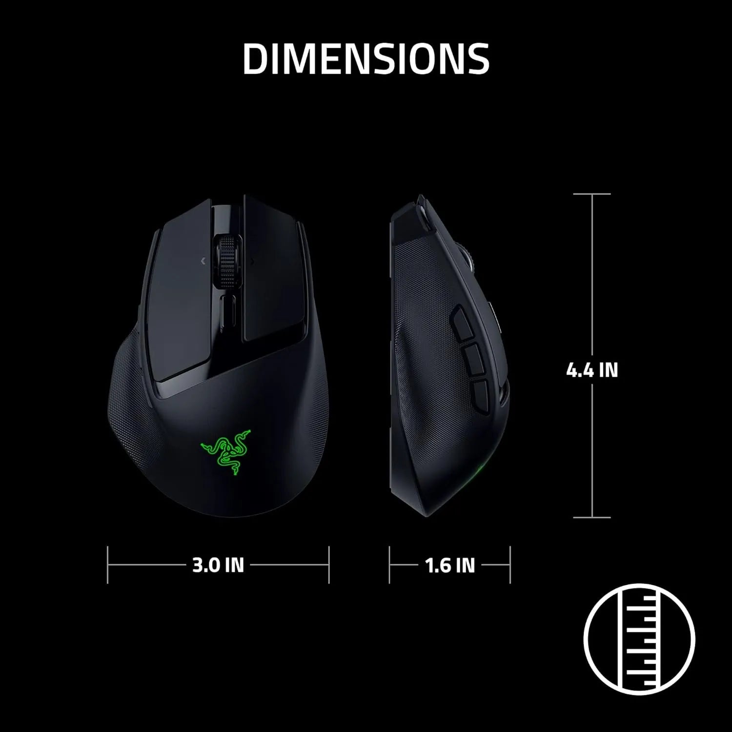 Razer Basilisk Mobile Portable Ergonomic Wireless Gaming Mouse - متجر TT Tab للتقنيات الحديثة