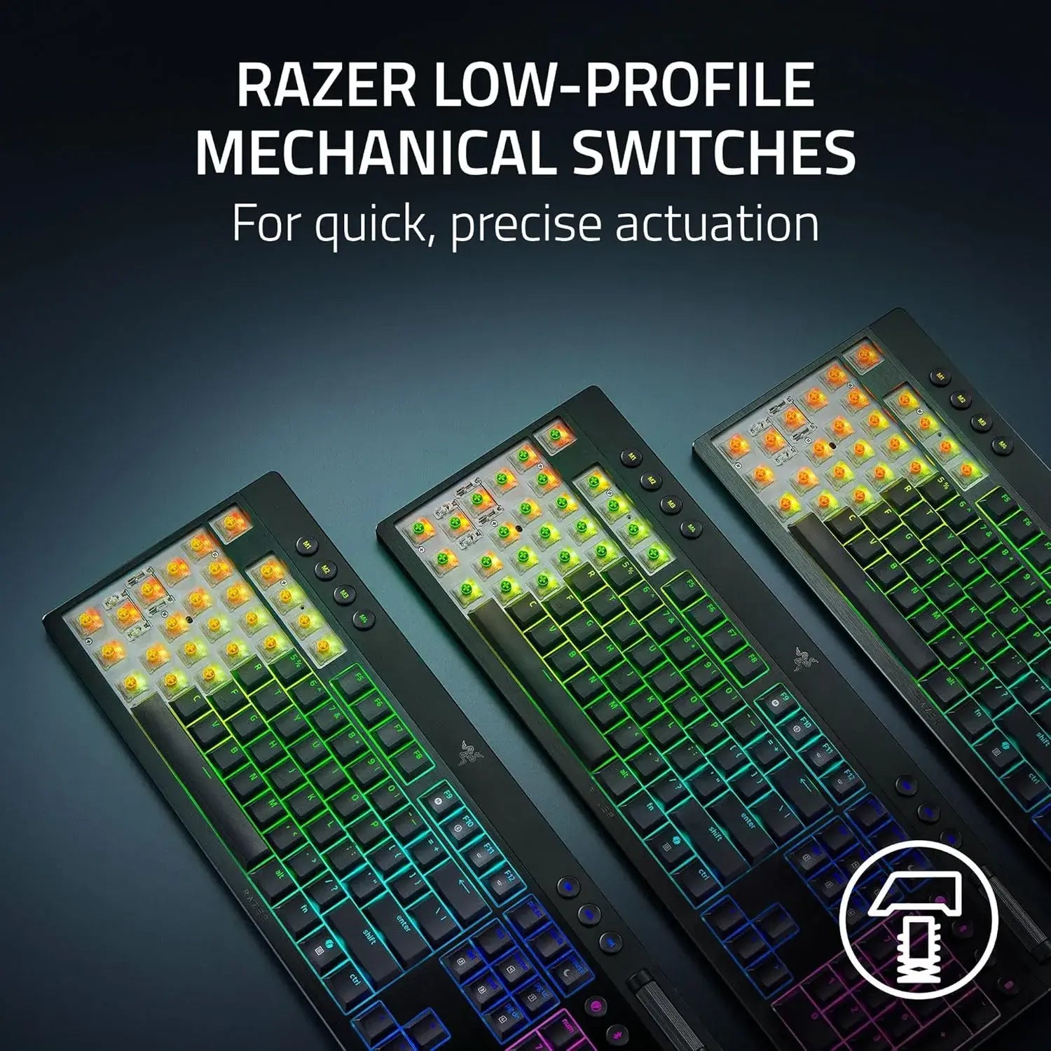Razer BlackWidow V4 Low Profile HyperSpeed Wireless Gaming Keyboard with Multi-Function Roller and AI-Button - متجر TT Tab للتقنيات الحديثة