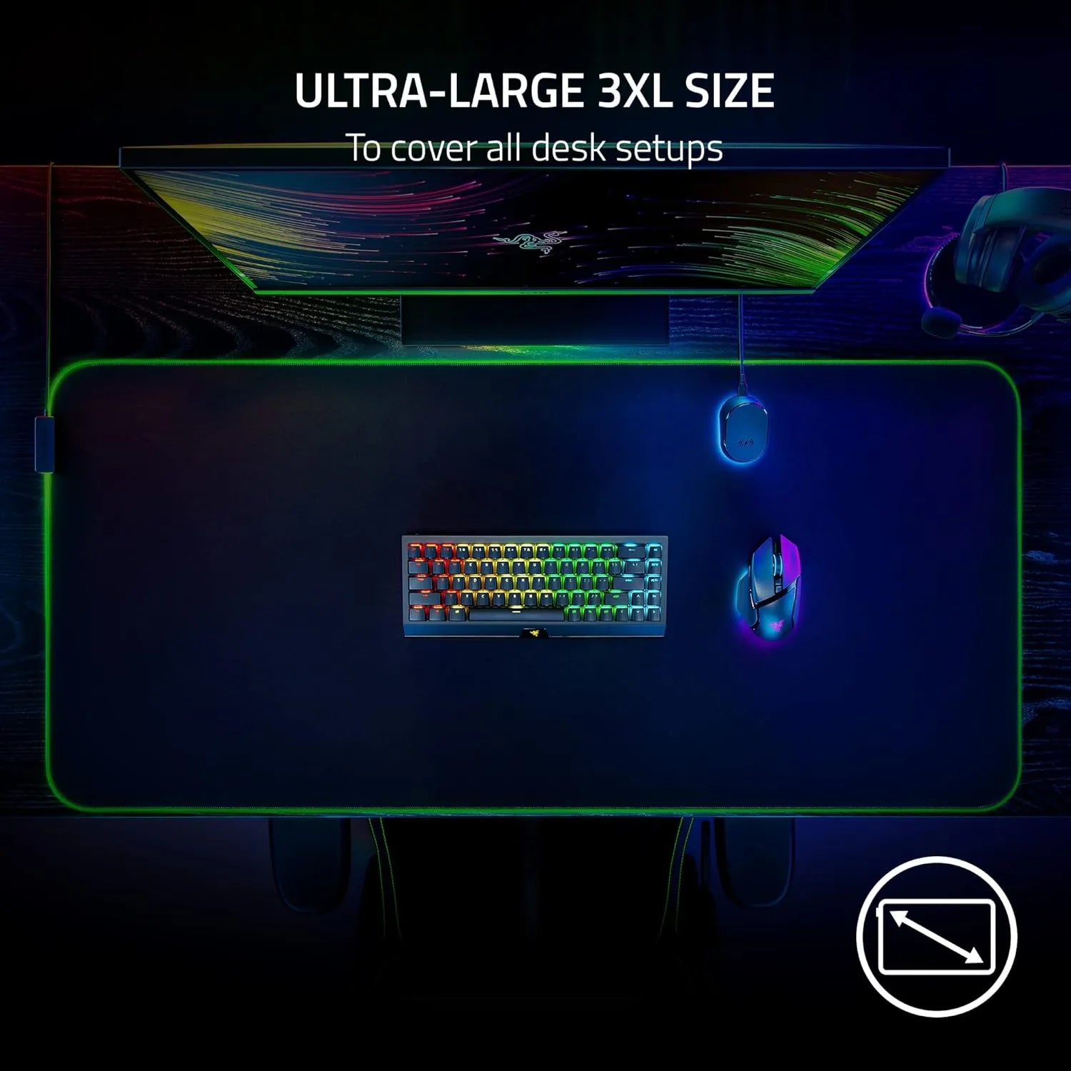 Razer Goliathus Chroma 3XL Soft Gaming Mouse Mat with Razer Chroma - متجر TT Tab للتقنيات الحديثة