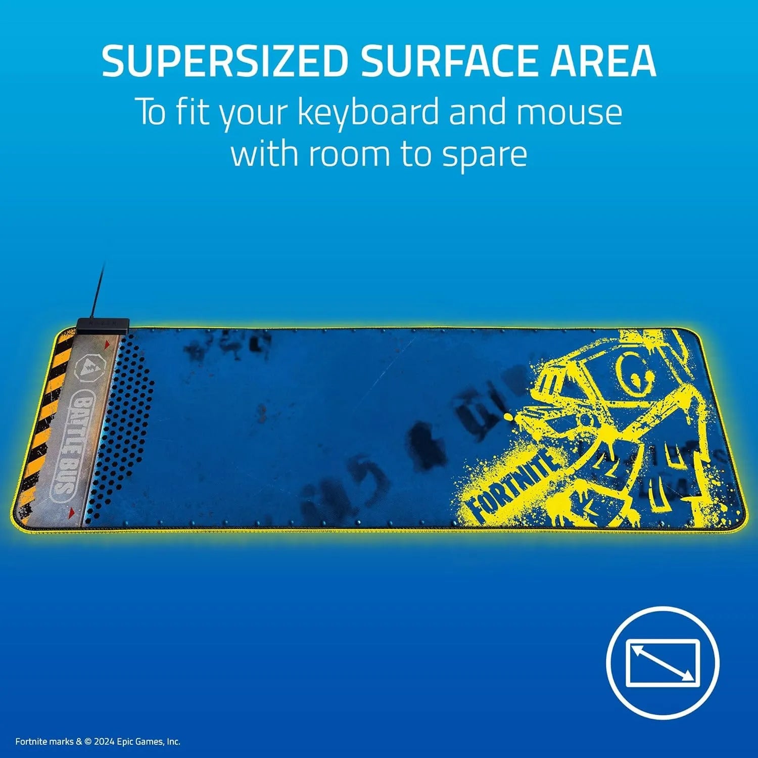 Razer Goliathus Chroma Soft Gaming Mouse Mat with Razer Chroma Fortnite Edition - متجر TT Tab للتقنيات الحديثة