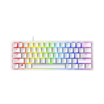 Razer Huntsman Mini Mercury Edition 60% Wired Gaming Keyboard with Fully Programmable Keys