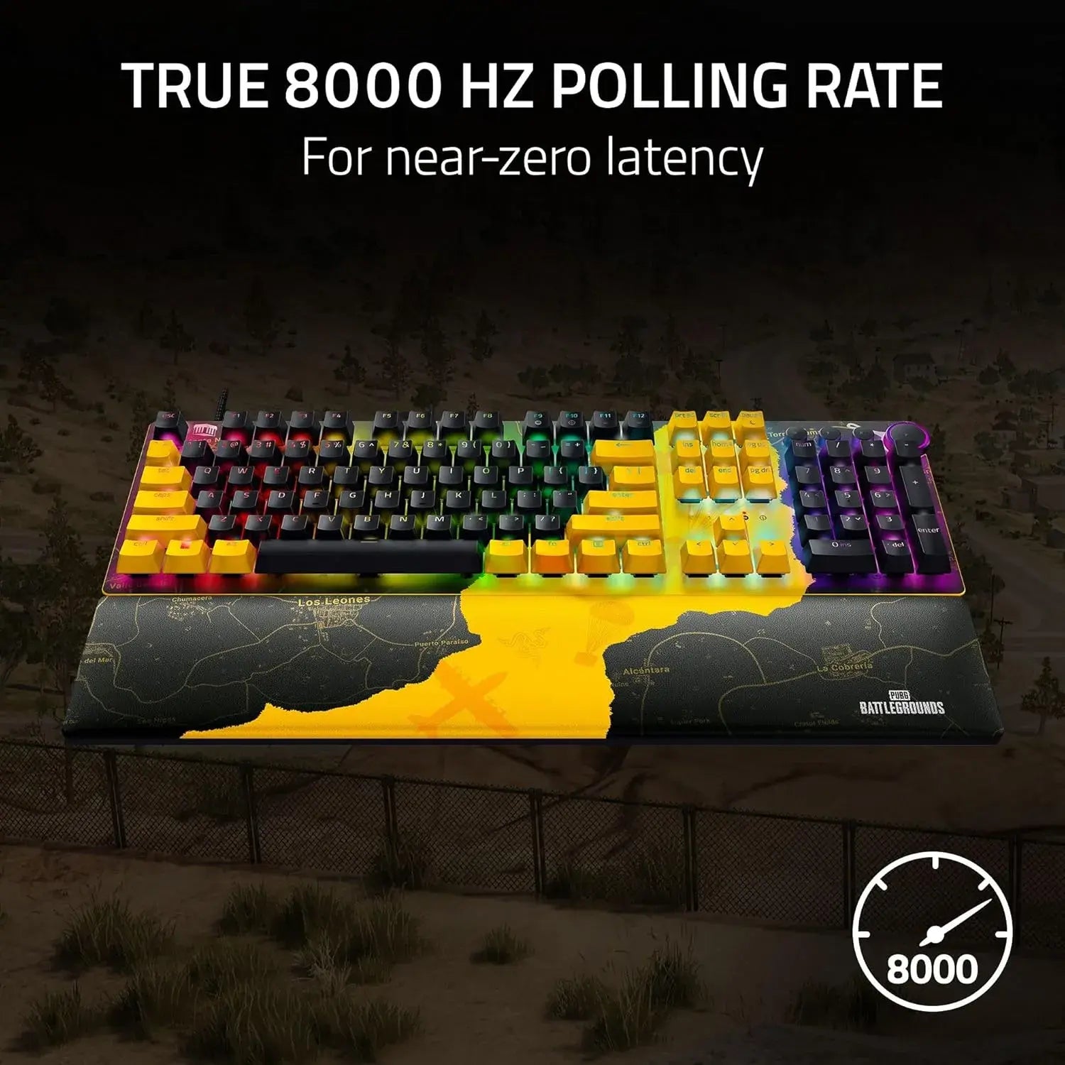 Razer Huntsman V2 Wired Gaming Keyboard with 8000Hz Polling Rate and Wrist Rest - متجر TT Tab للتقنيات الحديثة