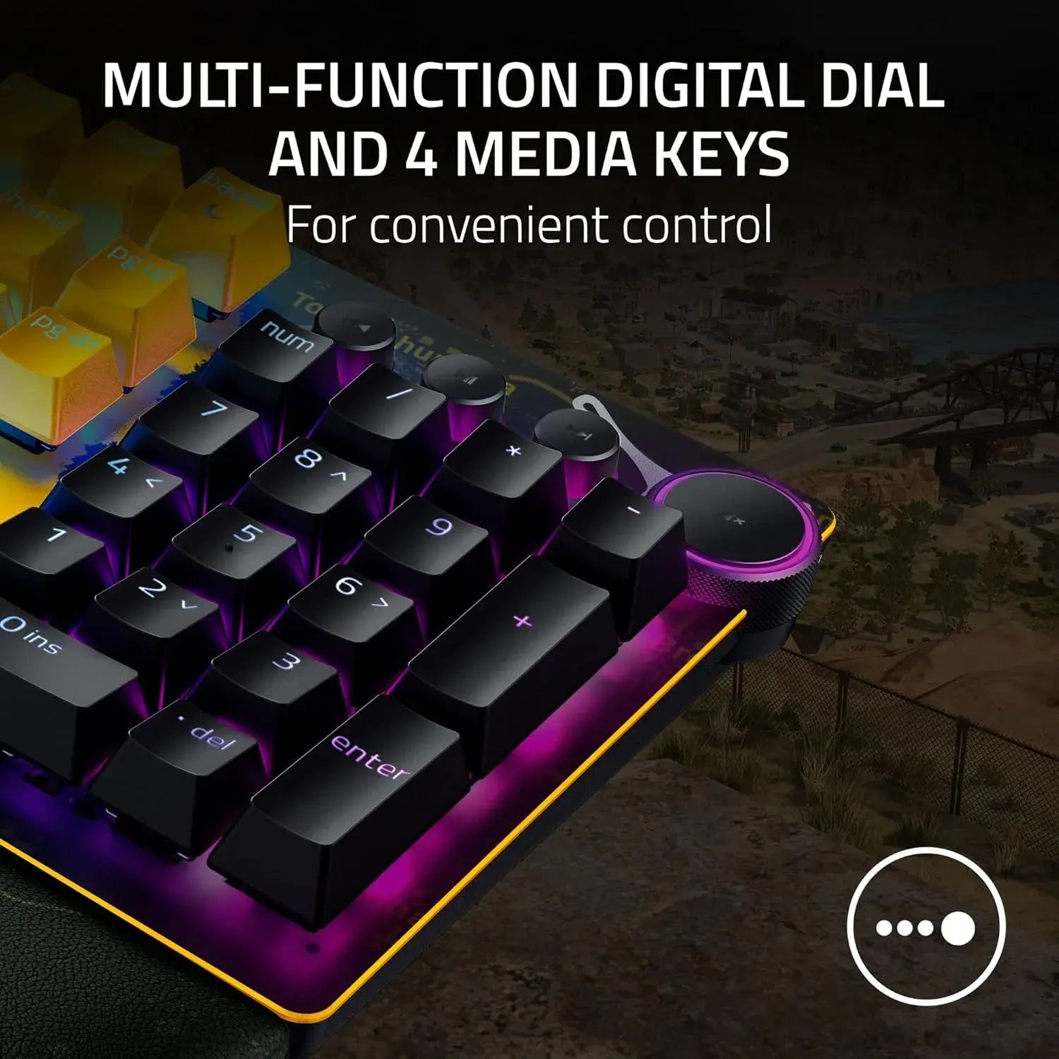 Razer Huntsman V2 Wired Gaming Keyboard with 8000Hz Polling Rate and Wrist Rest - متجر TT Tab للتقنيات الحديثة