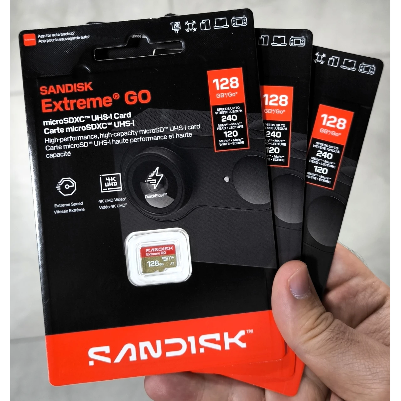 SanDisk Extreme Go MicroSDXC U3 V30 A2 Speed up to 240MB/s - متجر TT Tab للتقنيات الحديثة