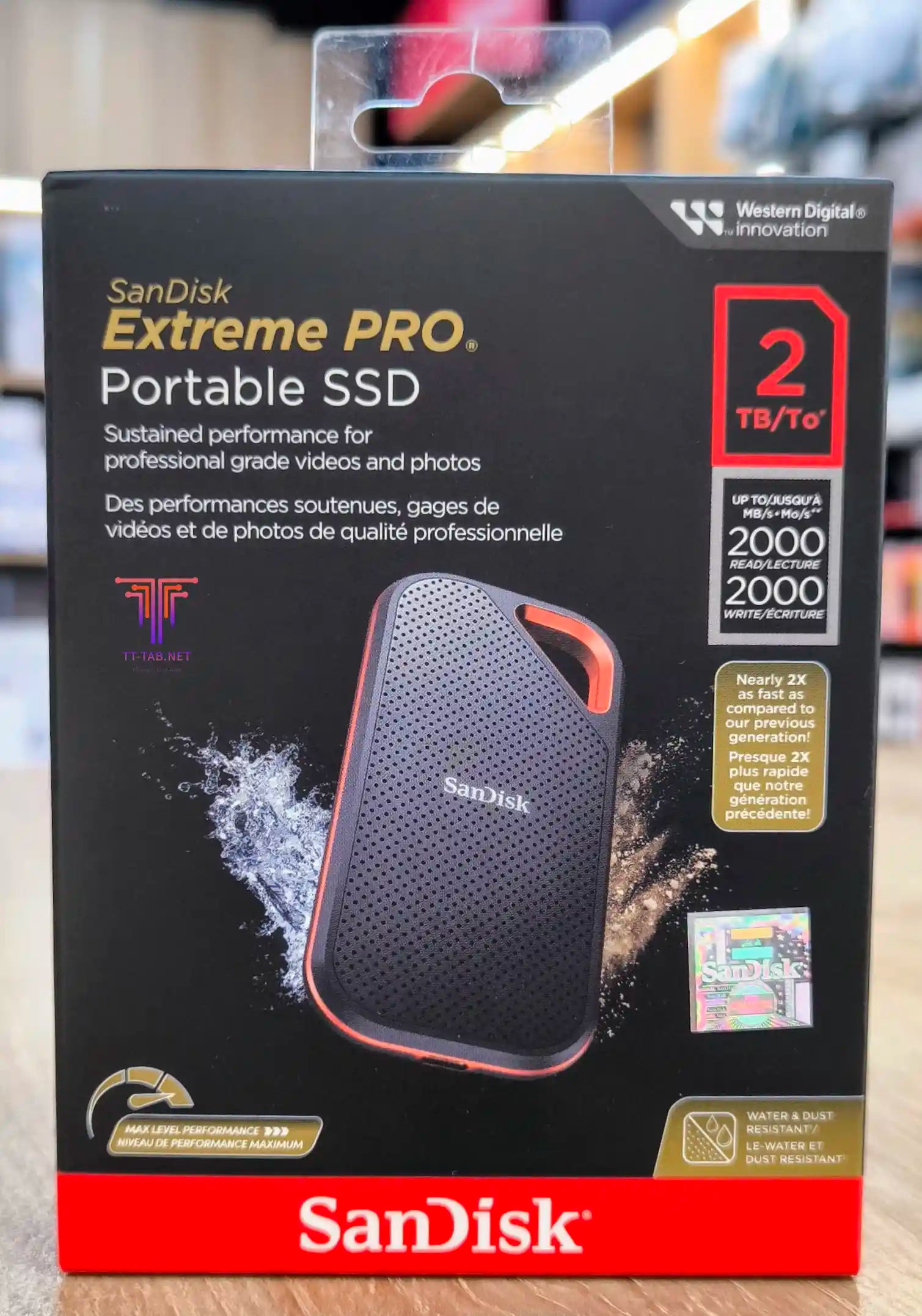 SanDisk Extreme Pro Portable SSD 2000MB/s - للتقنيات الحديثة TT TAB متجر