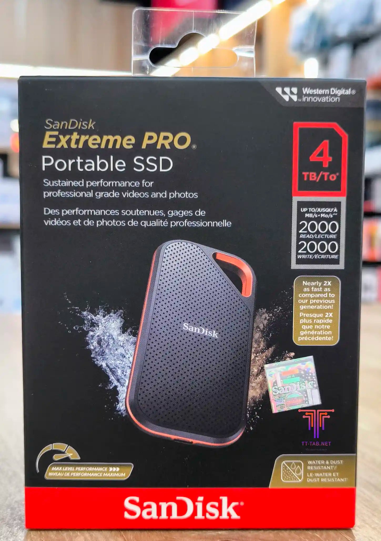 SanDisk Extreme Pro Portable SSD 2000MB/s - للتقنيات الحديثة TT TAB متجر