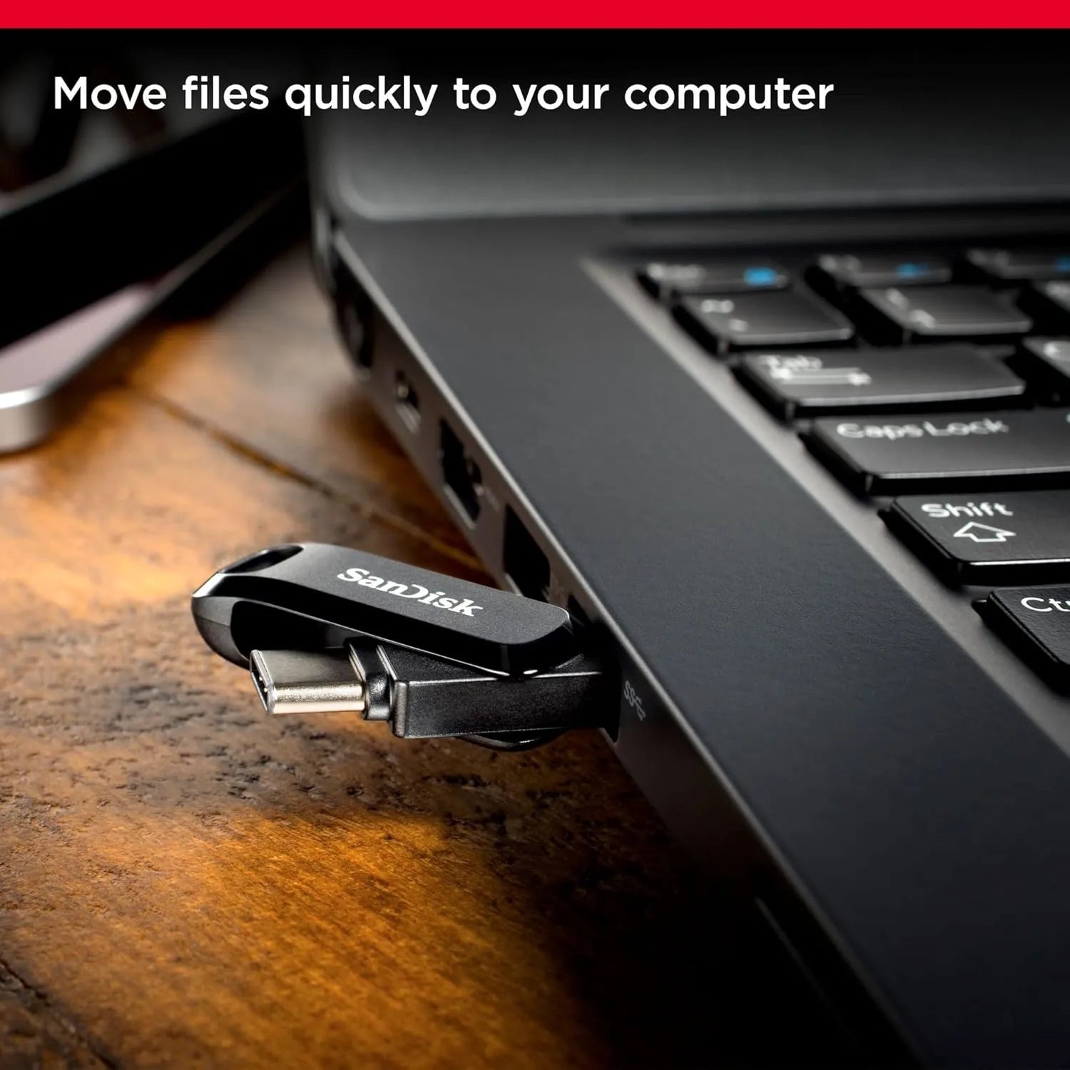 SanDisk Ultra Dual Drive Go Flash Drive USB Type-C+Type-A_Black - متجر TT Tab للتقنيات الحديثة