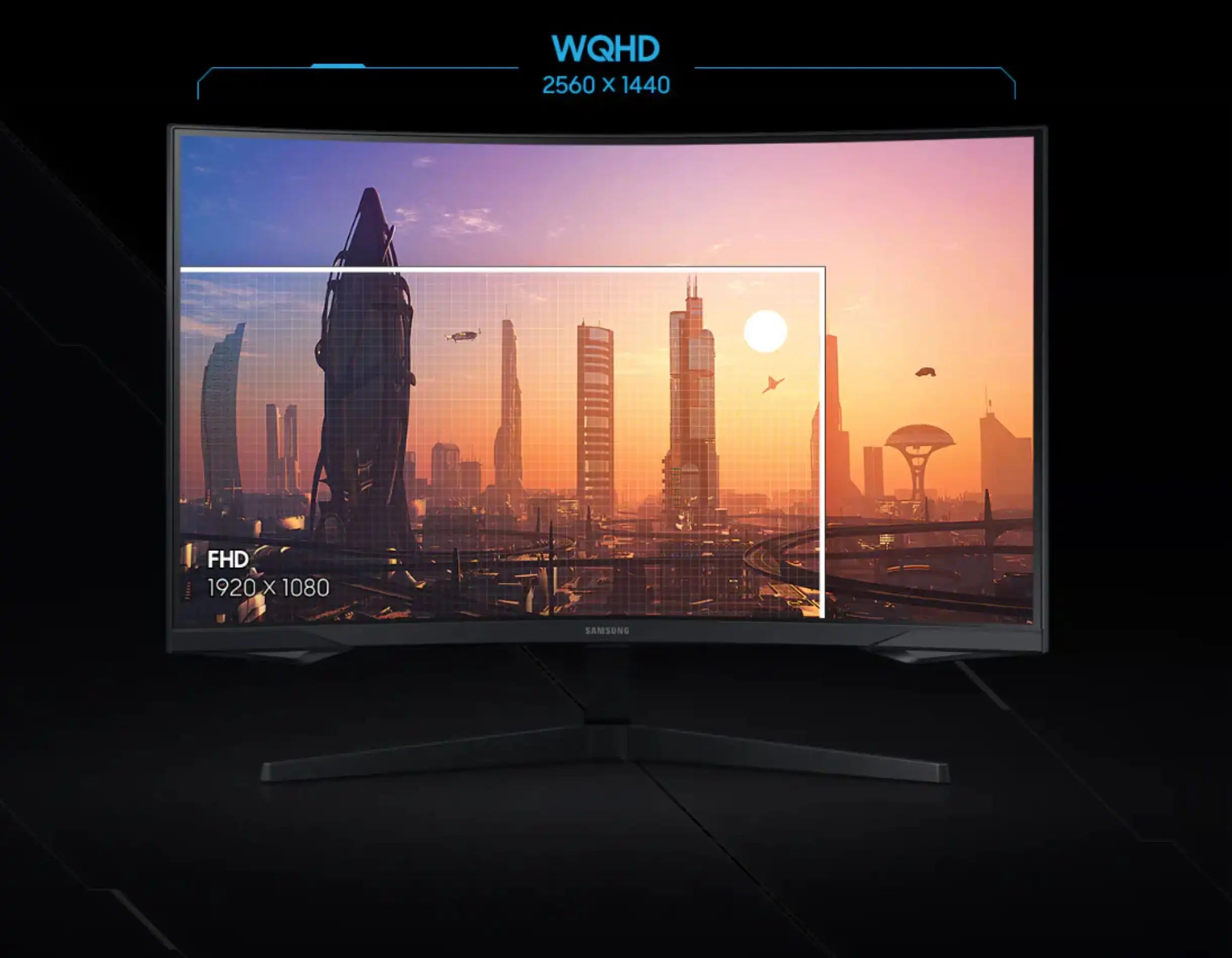 Samsung Odyssey G5 Curved VA 2K 1ms 165Hz FreeSync - للتقنيات الحديثة TT TAB متجر