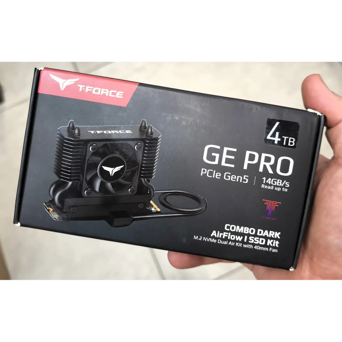 TEAMGROUP T-FORCE GE PRO PCIe 5.0 NVMe M.2 SSD with AirFlow I Fan-Cooled Heatsink - متجر TT Tab للتقنيات الحديثة