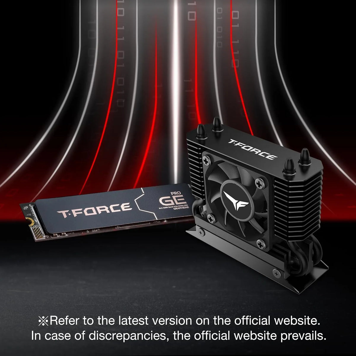 TEAMGROUP T-FORCE GE PRO PCIe 5.0 NVMe M.2 SSD with AirFlow I Fan-Cooled Heatsink - متجر TT Tab للتقنيات الحديثة