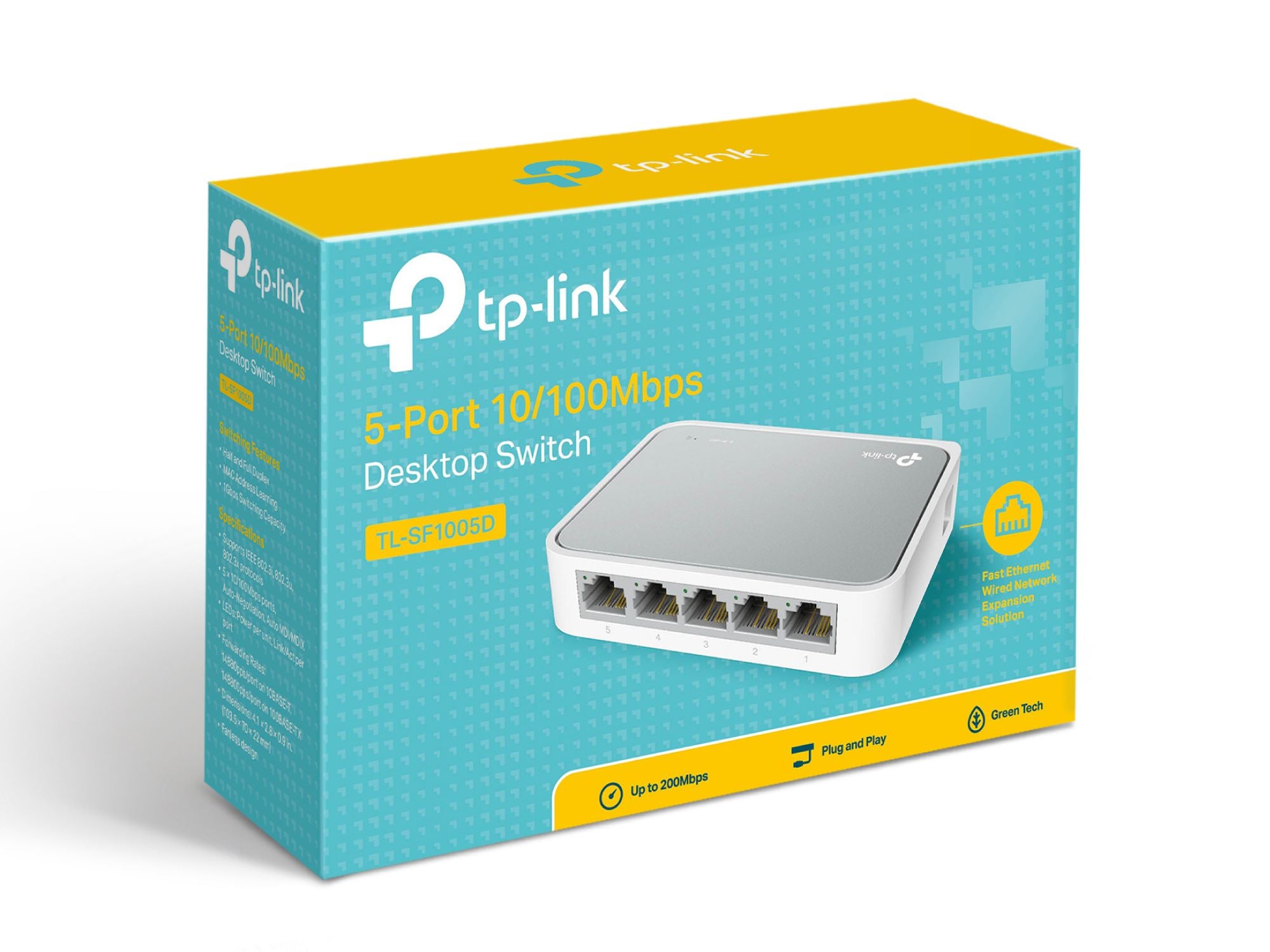TP-Link TL-SF1005D 5-Port 10/100Mbps Desktop Switch - للتقنيات الحديثة TT TAB متجر