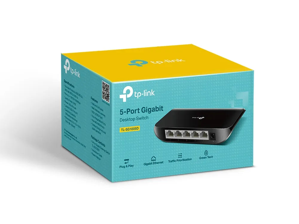 TP-Link TL-SG1005D 5-Port Gigabit Desktop Switch - للتقنيات الحديثة TT TAB متجر