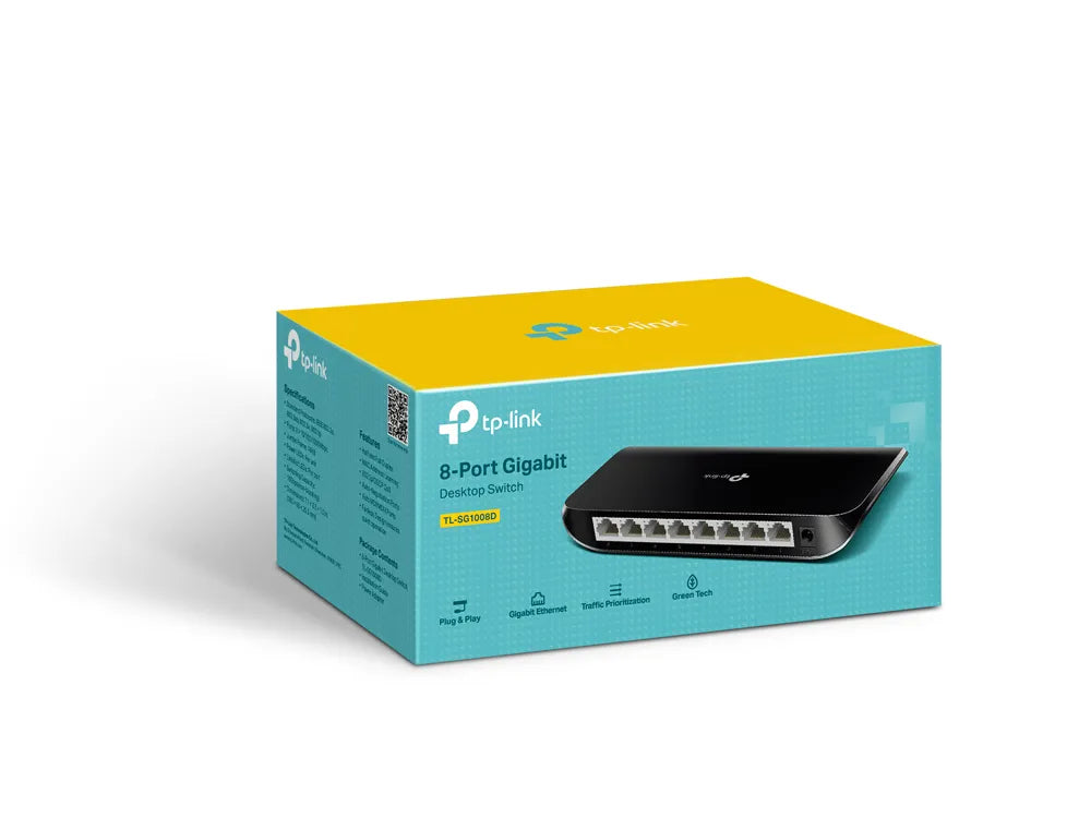 TP-Link TL-SG1008D 8-Port Gigabit Desktop Switch - للتقنيات الحديثة TT TAB متجر